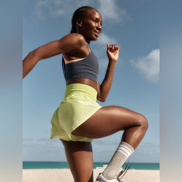 Free People Movement Carpe Diem sour citrus Womens bright athletic shorts NWT - Picture 3 of 6